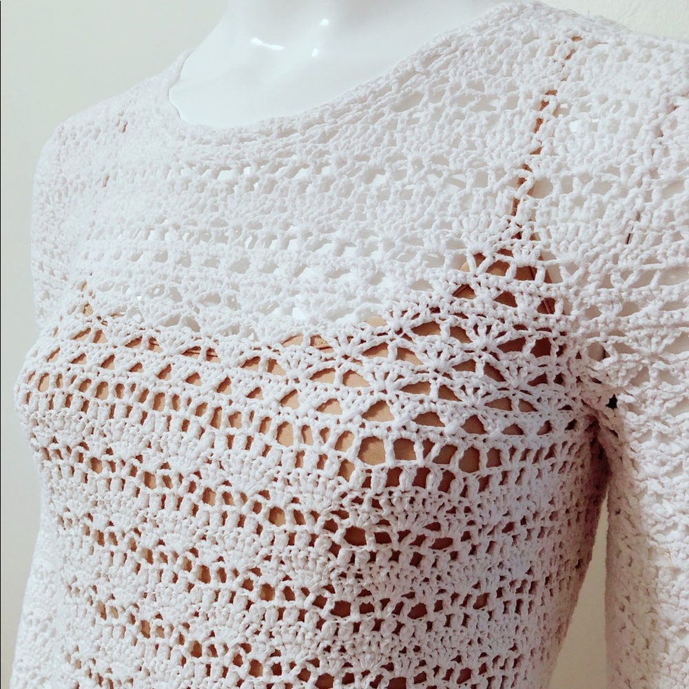 White crochet dress